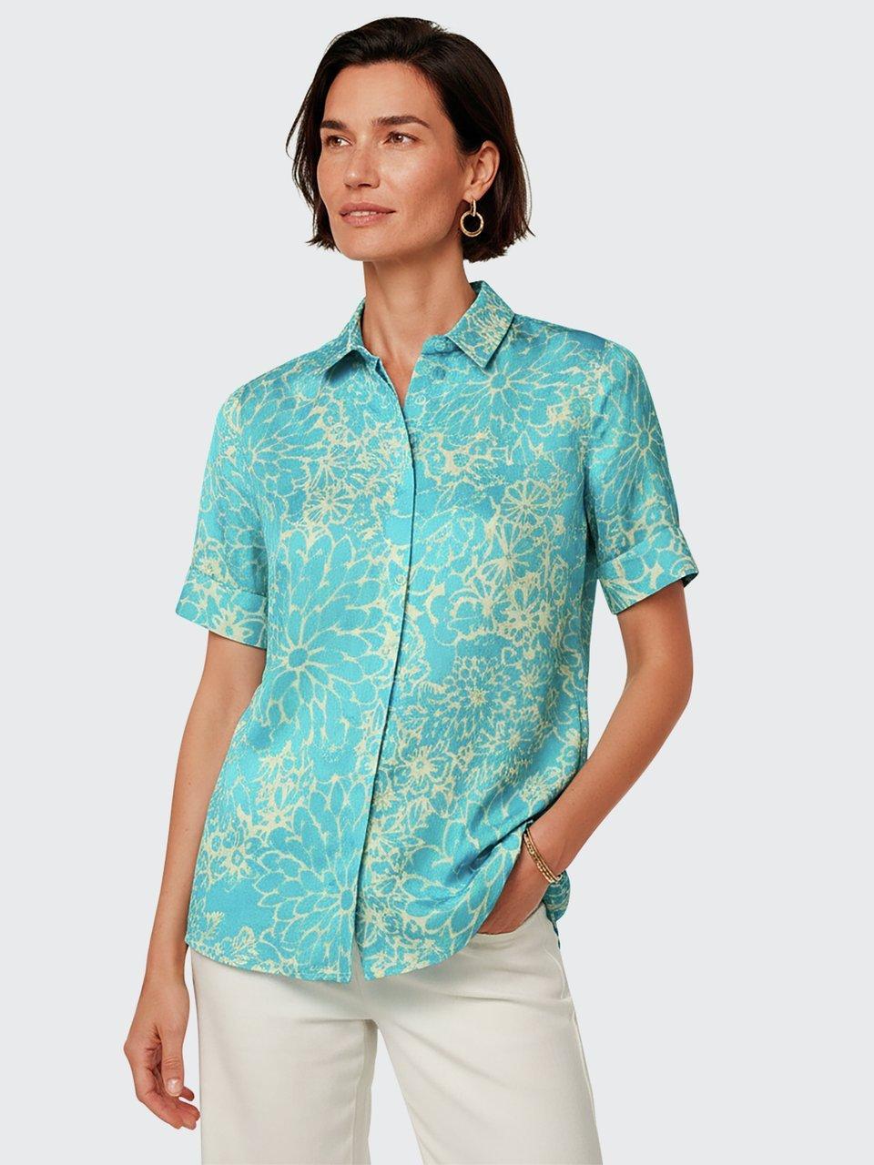 Chemisier KUT Femme Turquoise à Motif Paon, Manches Longues Taille M