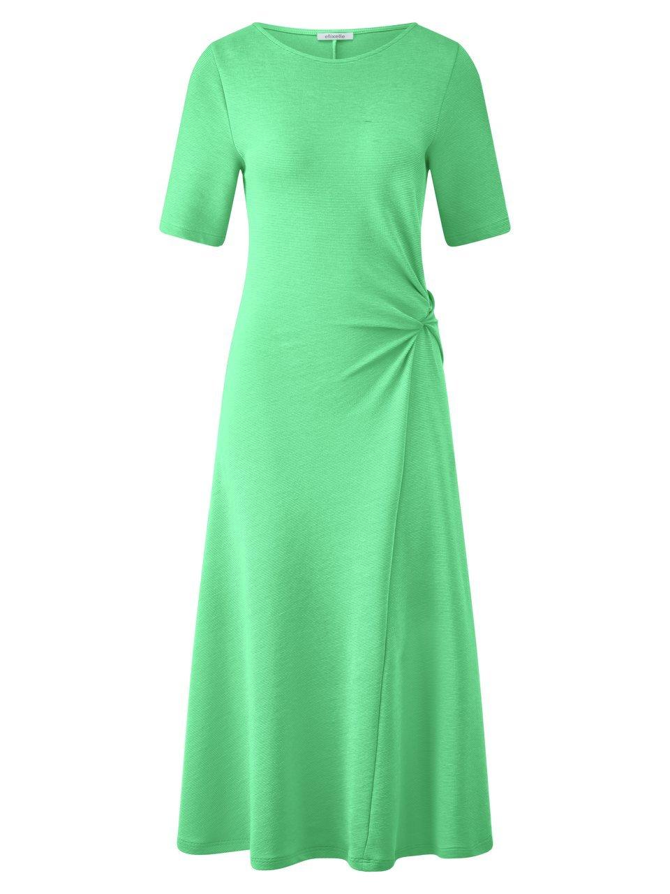 Jersey-Kleid Rundhals-­Ausschnitt Efixelle grün günstig online kaufen