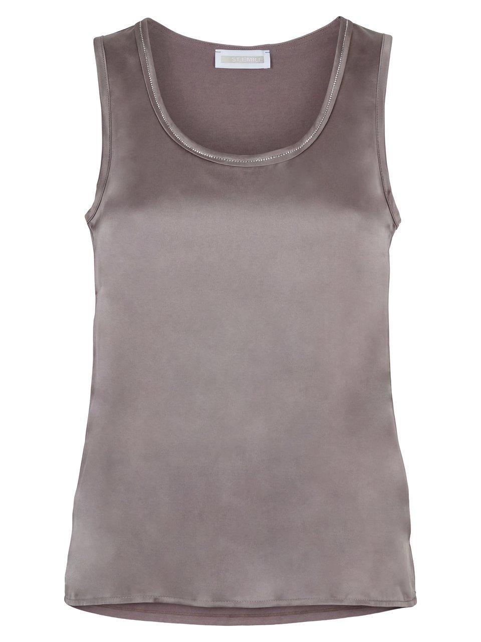 Rundhals-Top Seide St. Emile beige günstig online kaufen