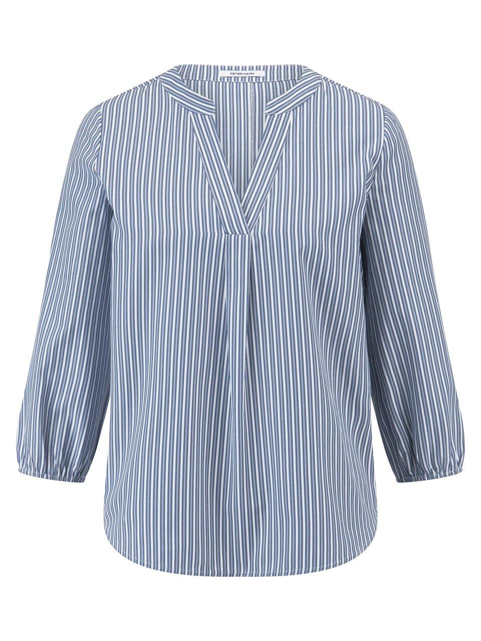 Bluse Rundhals-Ausschnitt Peter Hahn blau günstig online kaufen