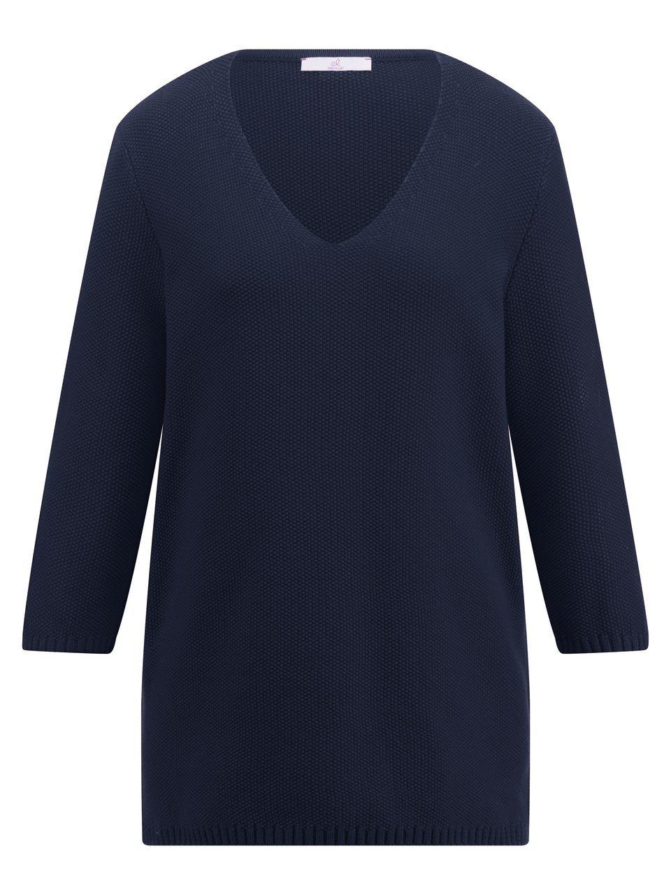 V-Pullover 3/4-Arm Emilia Lay blau günstig online kaufen