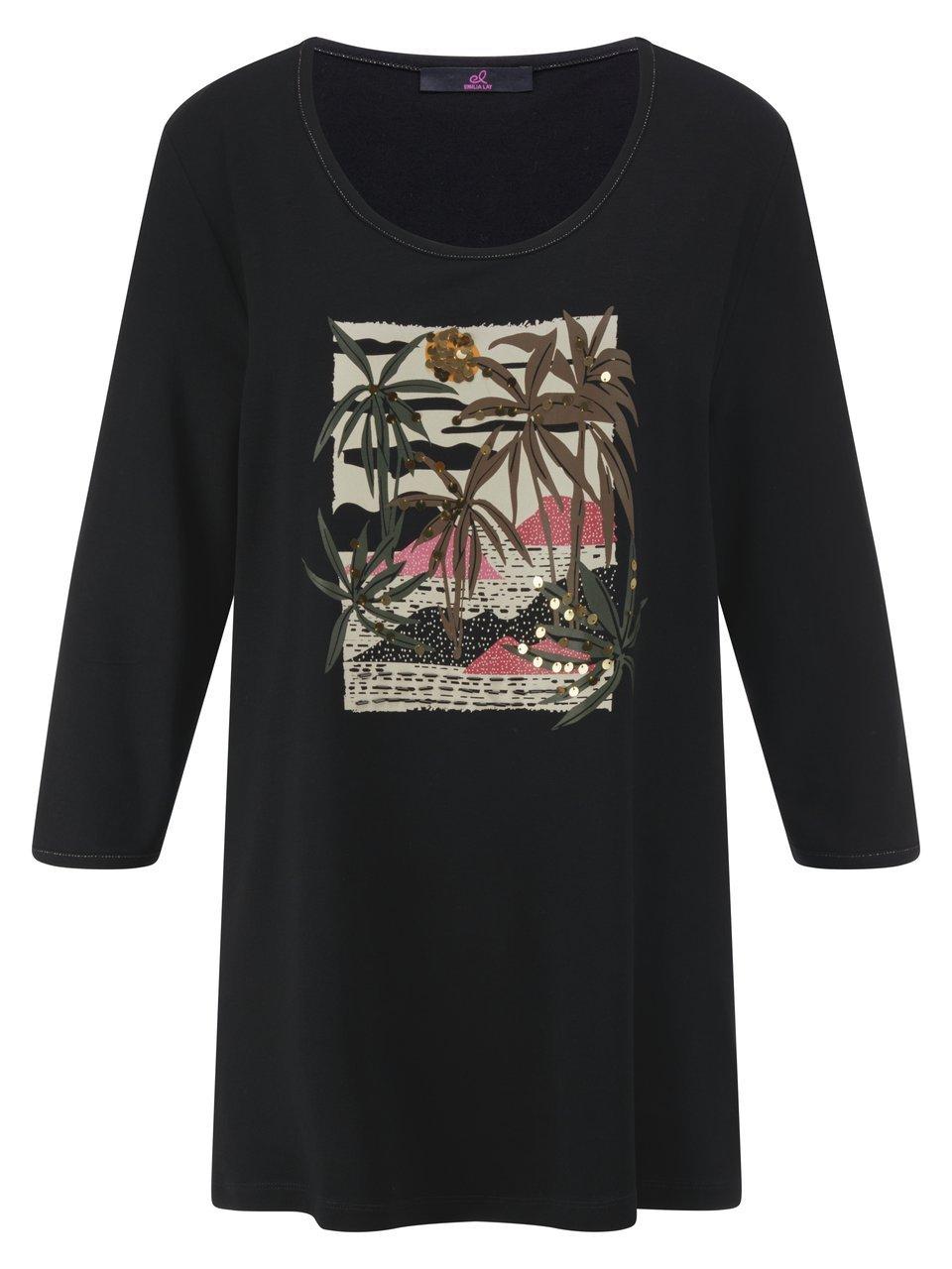 Rundhals-Shirt 3/4-Arm Emilia Lay schwarz günstig online kaufen