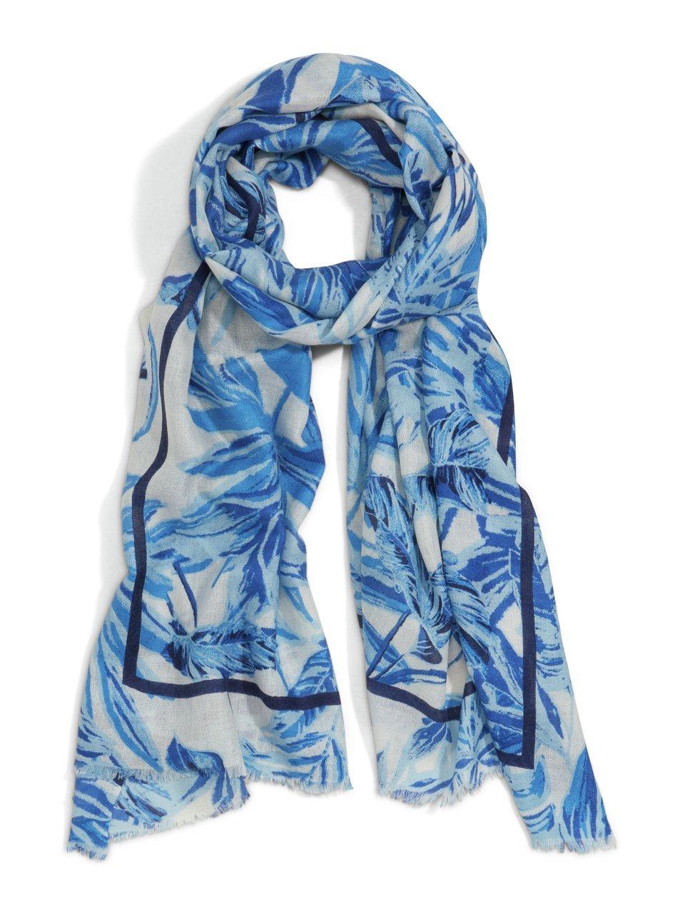 Schal aus Seide und Kaschmir Peter Hahn blau günstig online kaufen