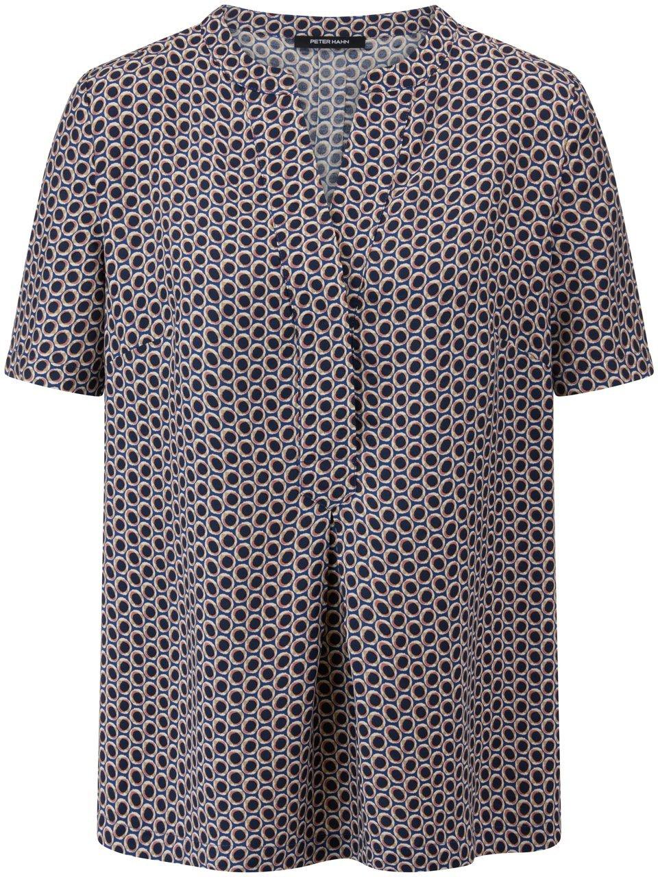 Bluse V-Öffnung Peter Hahn blau günstig online kaufen