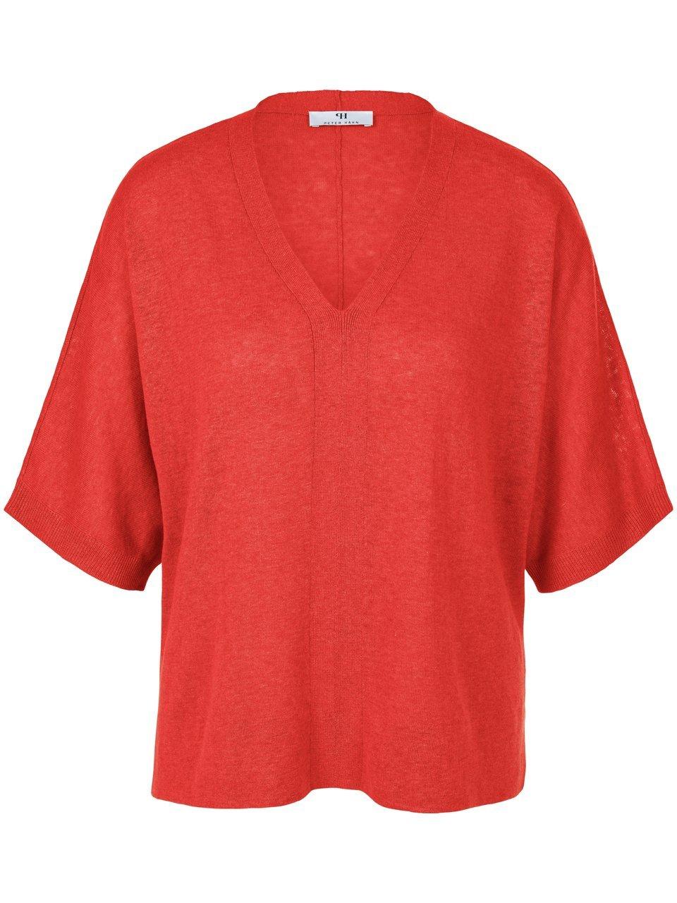 V-Pullover im Oversized-Style Peter Hahn rot günstig online kaufen