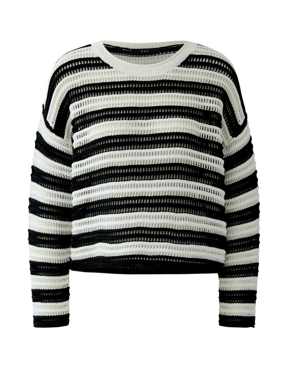 Rundhals-Pullover oui schwarz