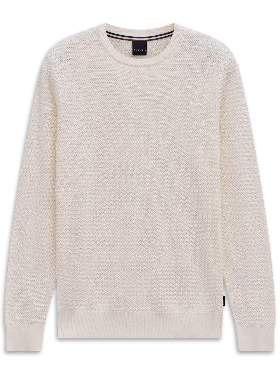 Rundhals-Pullover Bugatti beige