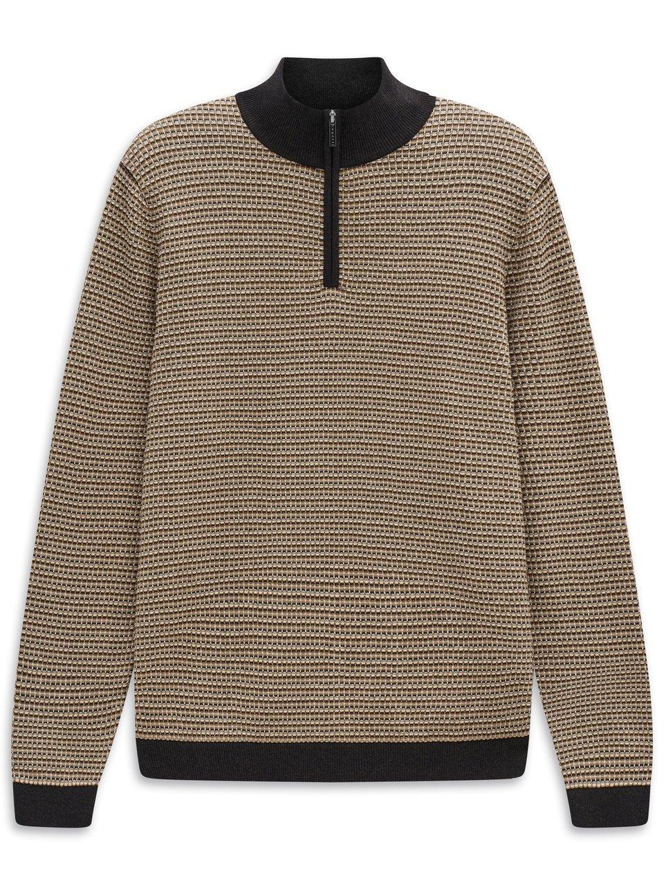Pullover Reißverschluss Bugatti beige