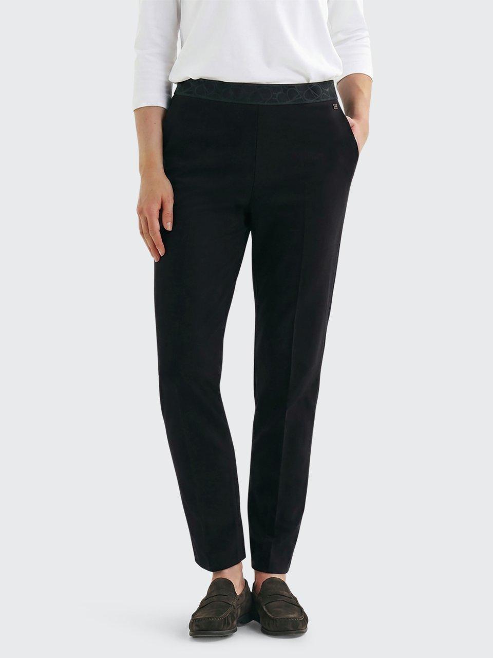 BASLER - Enkellange Slim Fit-jersey broek