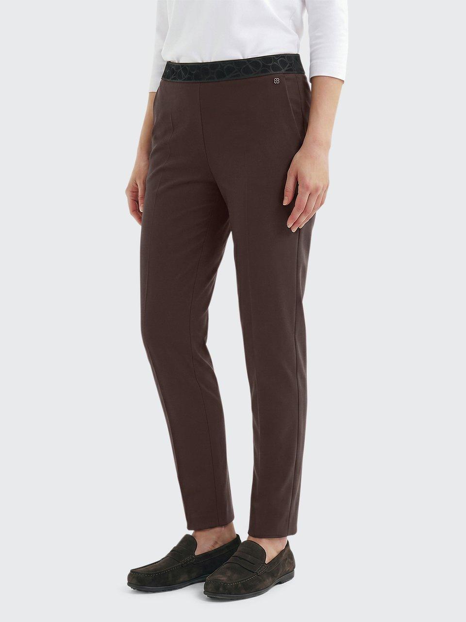BASLER - Enkellange Slim Fit-jersey broek