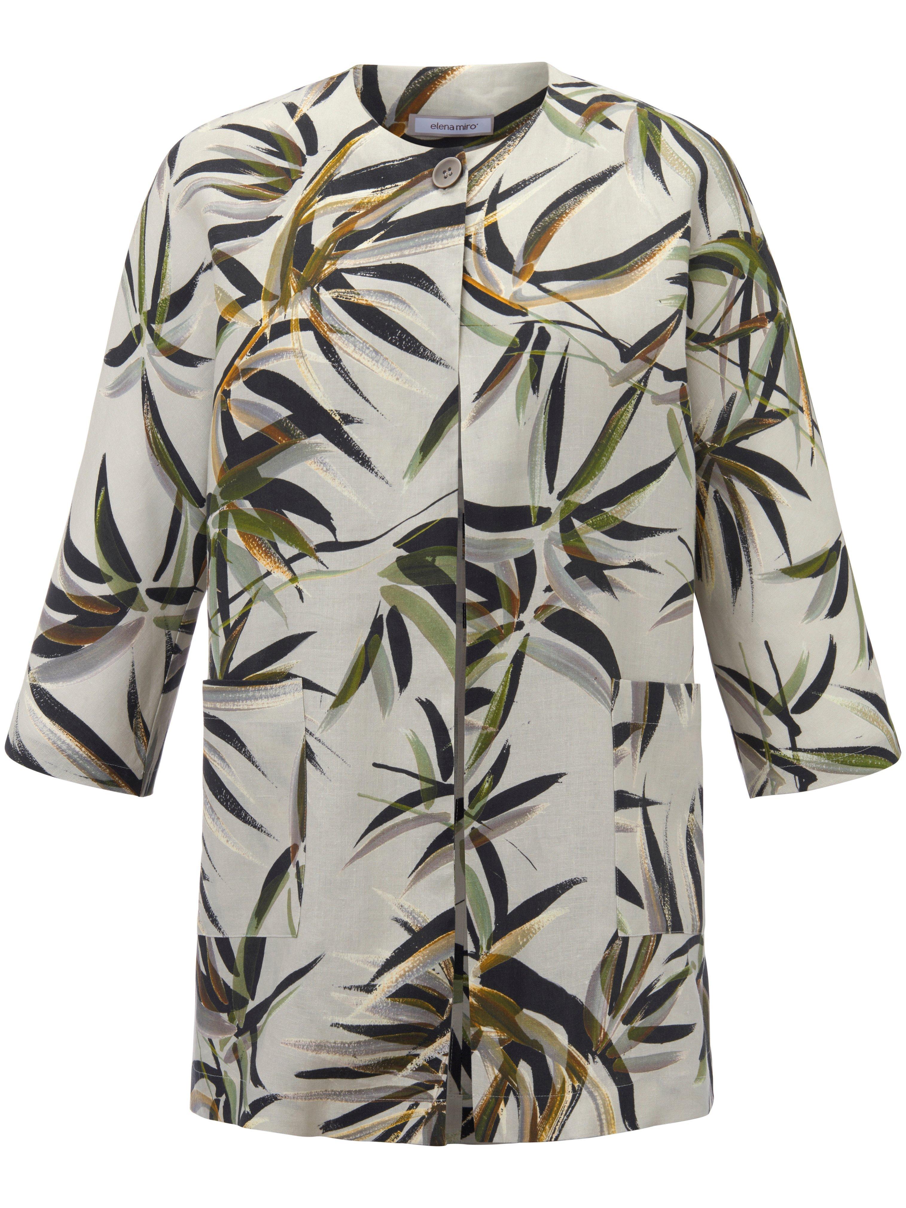 Elena Miro - Leinen-Jacke mit 3/4-Arm