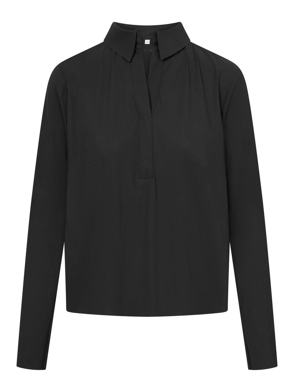 Shirt offenem Kragen Raffaello Rossi schwarz