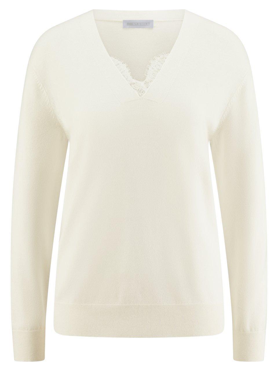 V-Pullover St. Emile weiss