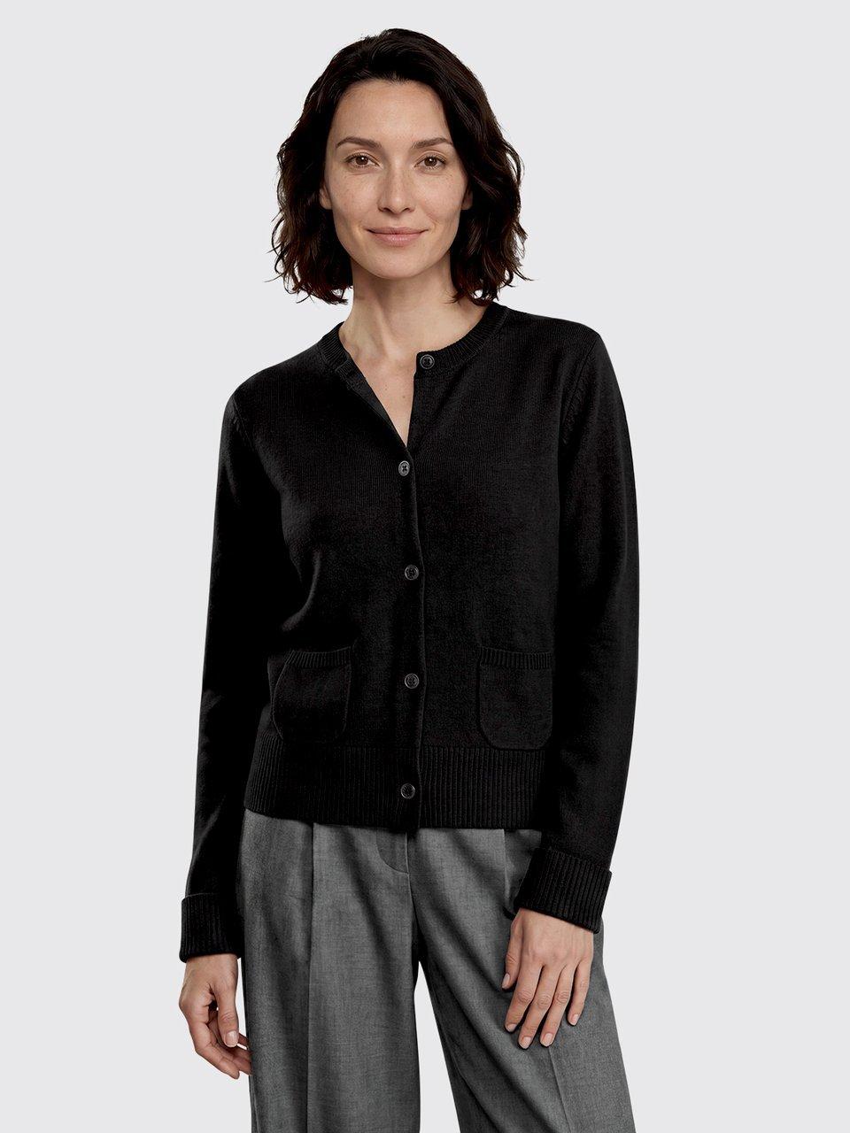 Peter Hahn - Strickjacke mit Rundhals-­Ausschnitt