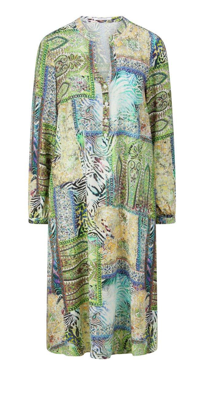 Kleid Rundhals-Ausschnitt Peter Hahn mehrfarbig günstig online kaufen