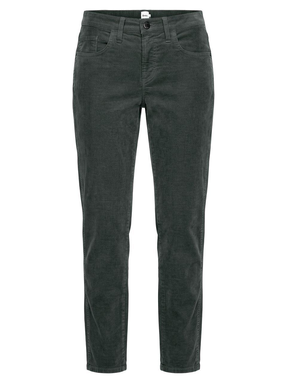 Knöchellange Cord-Hose Brax grün