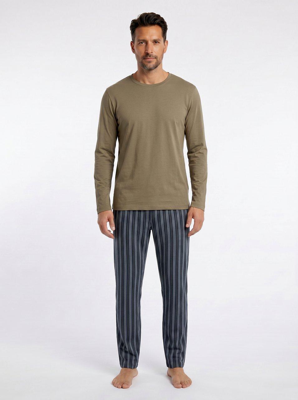 Mey Night - Pyjama long Seriously Stripes