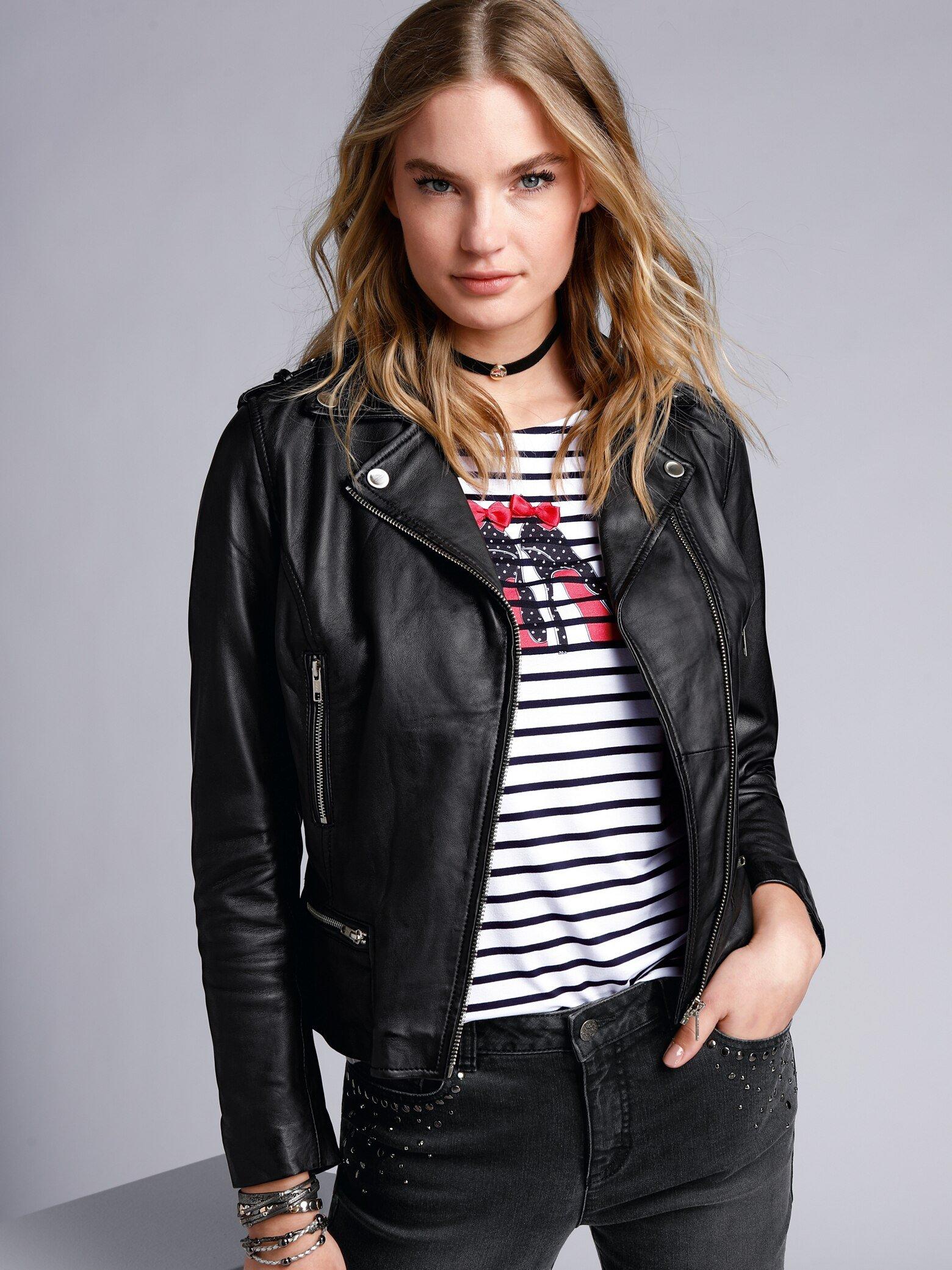 MYBC - Lederjacke aus Lammnappaleder