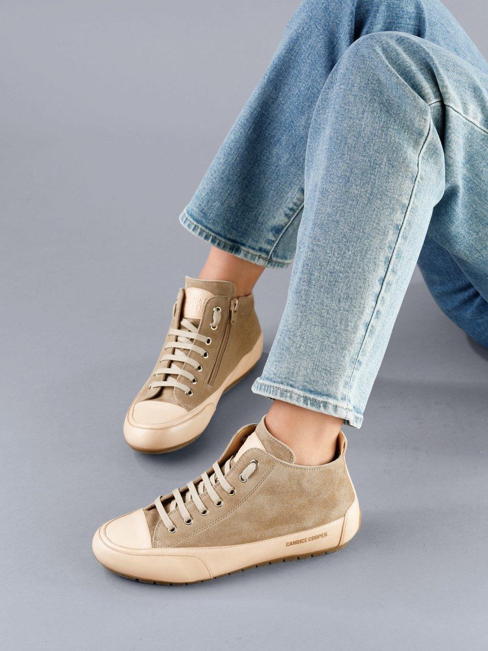 Candice Cooper - Les sneakers montants en cuir velours de veau soup