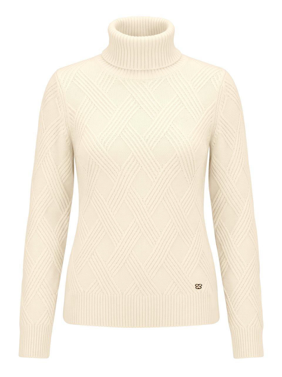 Rollkragen-Pullover Fadenmeister Berlin weiss