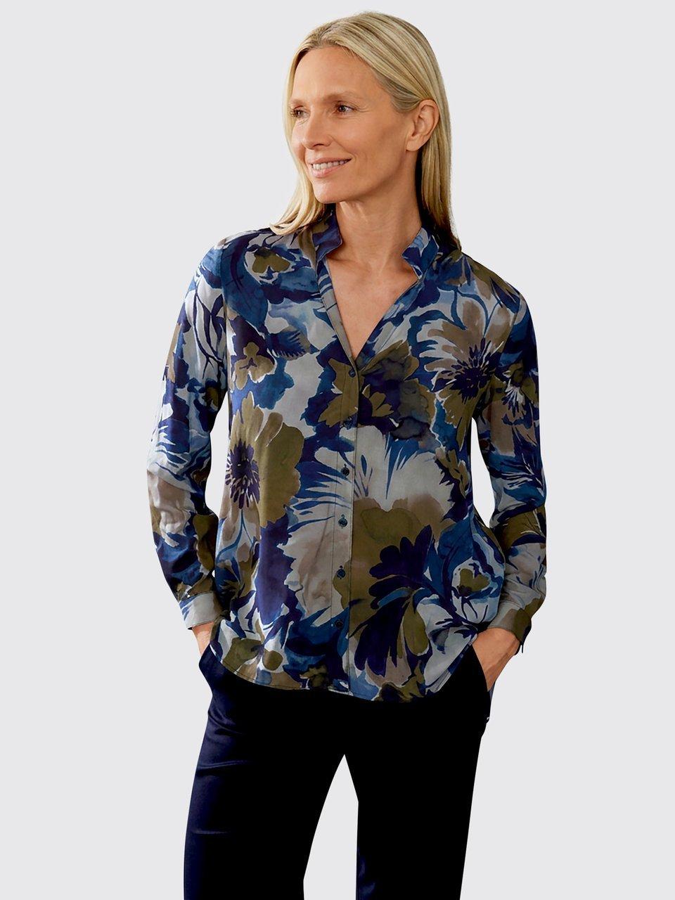 Fadenmeister Berlin - Long-Bluse mit Stehkragen