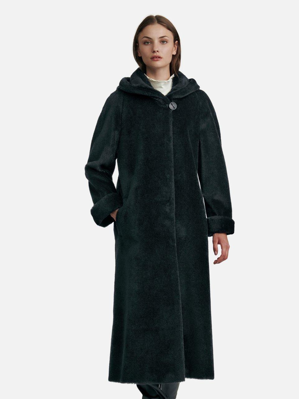 manteau alpaga femme noir