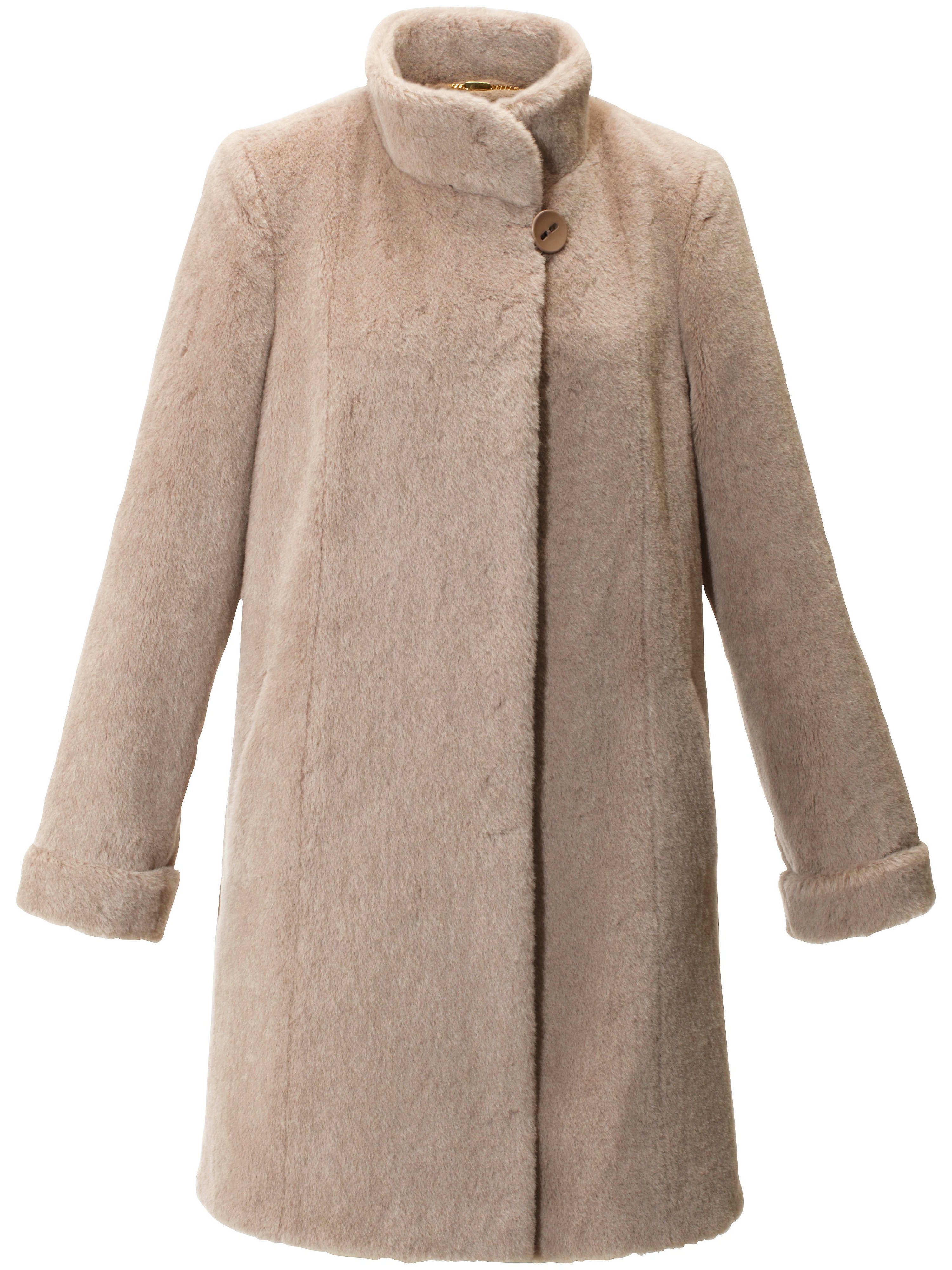 Coat in alpaca and mohair Peter Hahn beige
