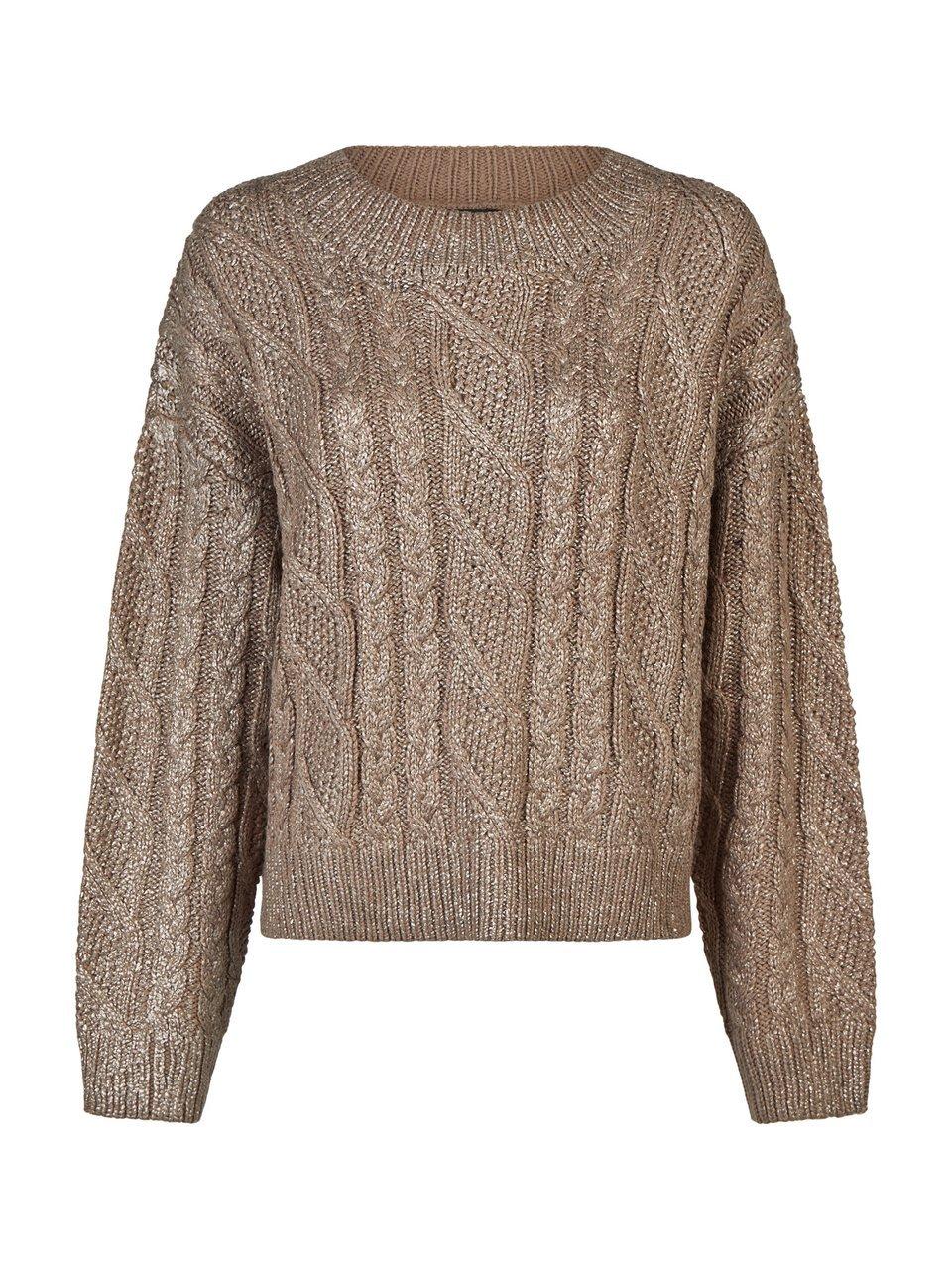 Rundhals-Pullover Marc Aurel beige