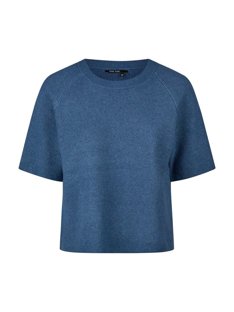 Rundhals-Pullover Marc Aurel blau