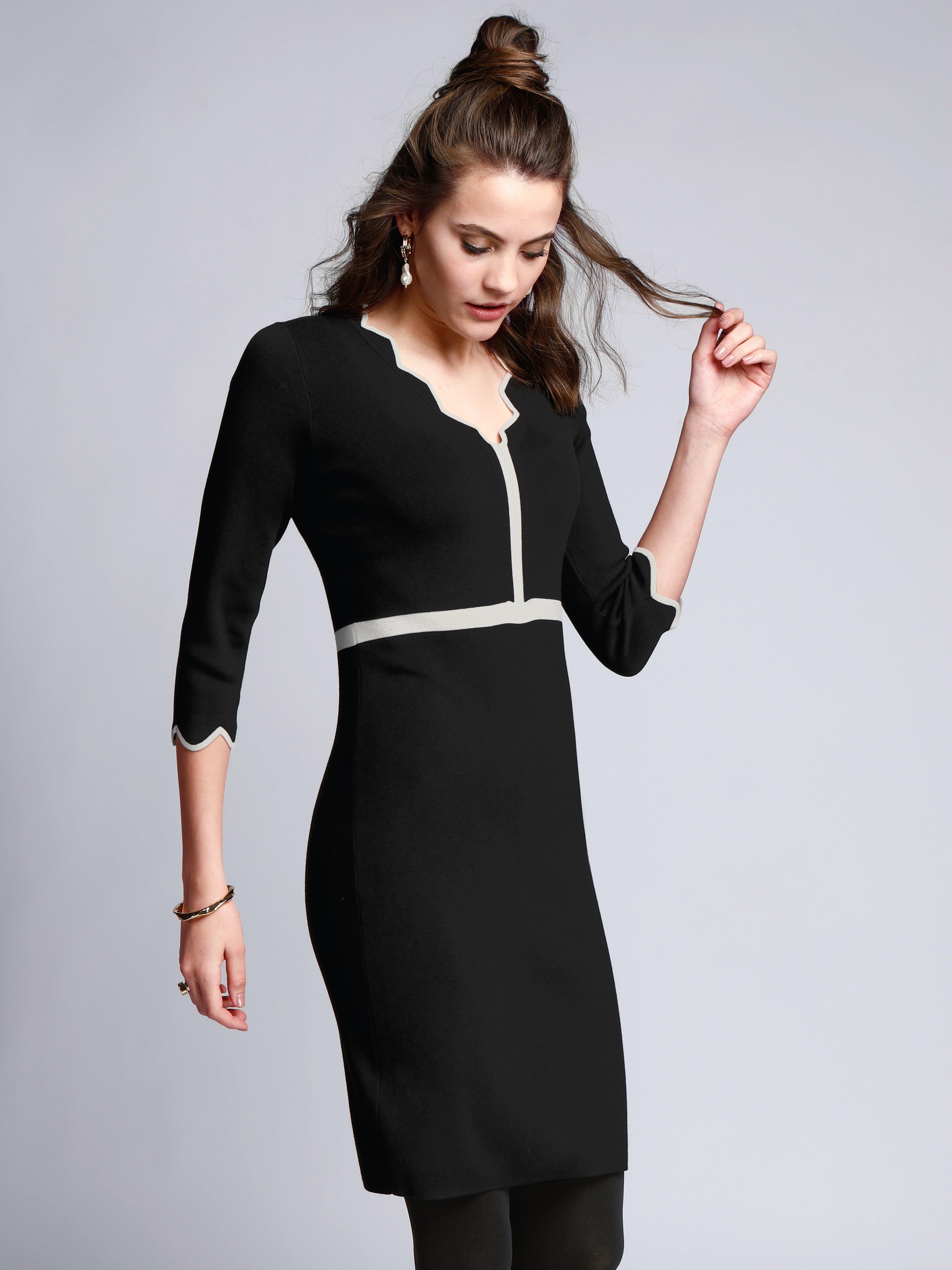 comma, - Strickkleid mit Kontrast-Streifen