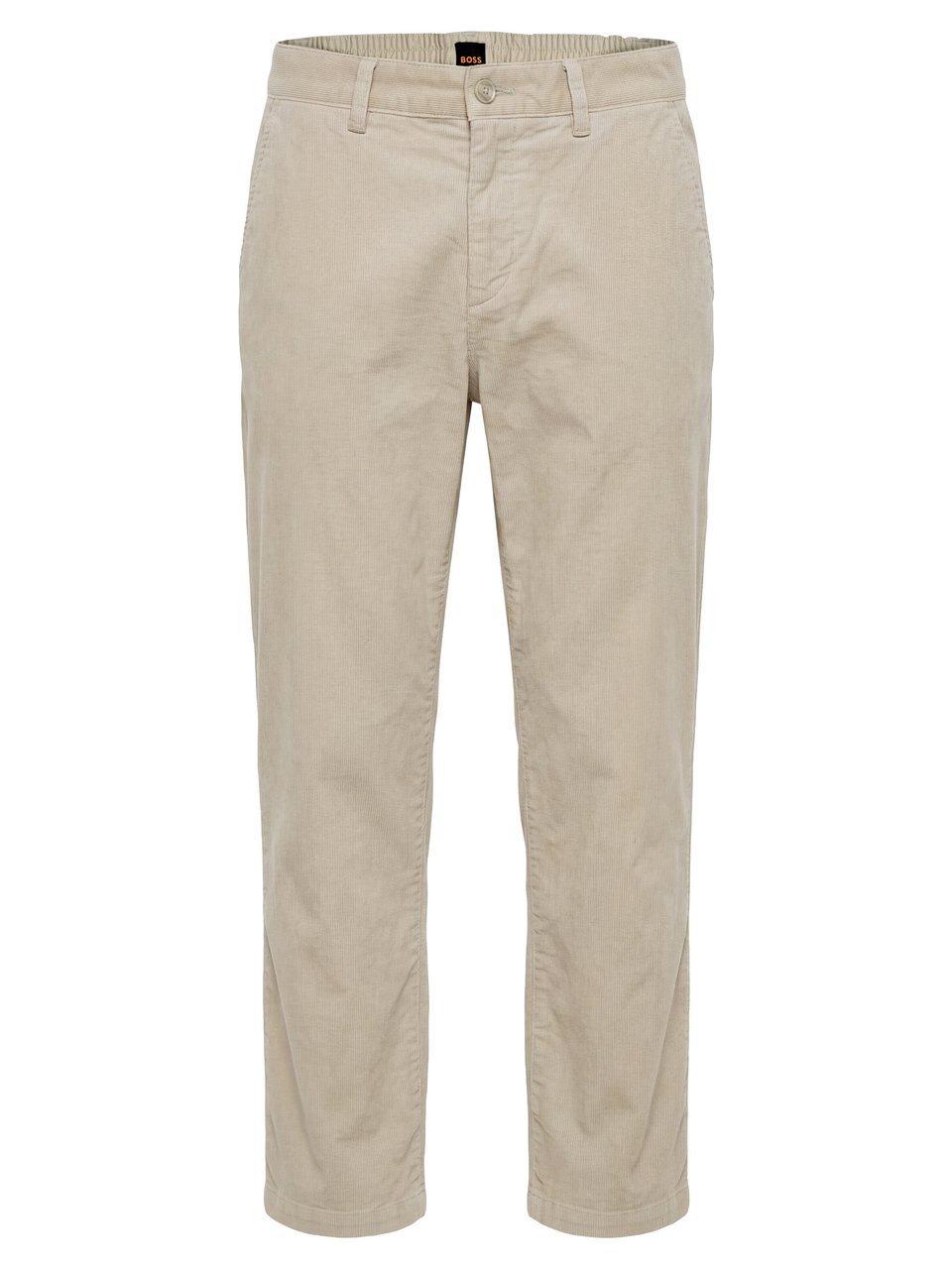 Straight Fit-Feincord-Hose BOSS beige