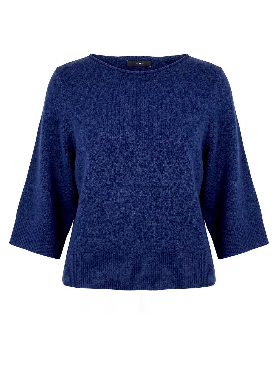 Rundhals-Pullover oui blau