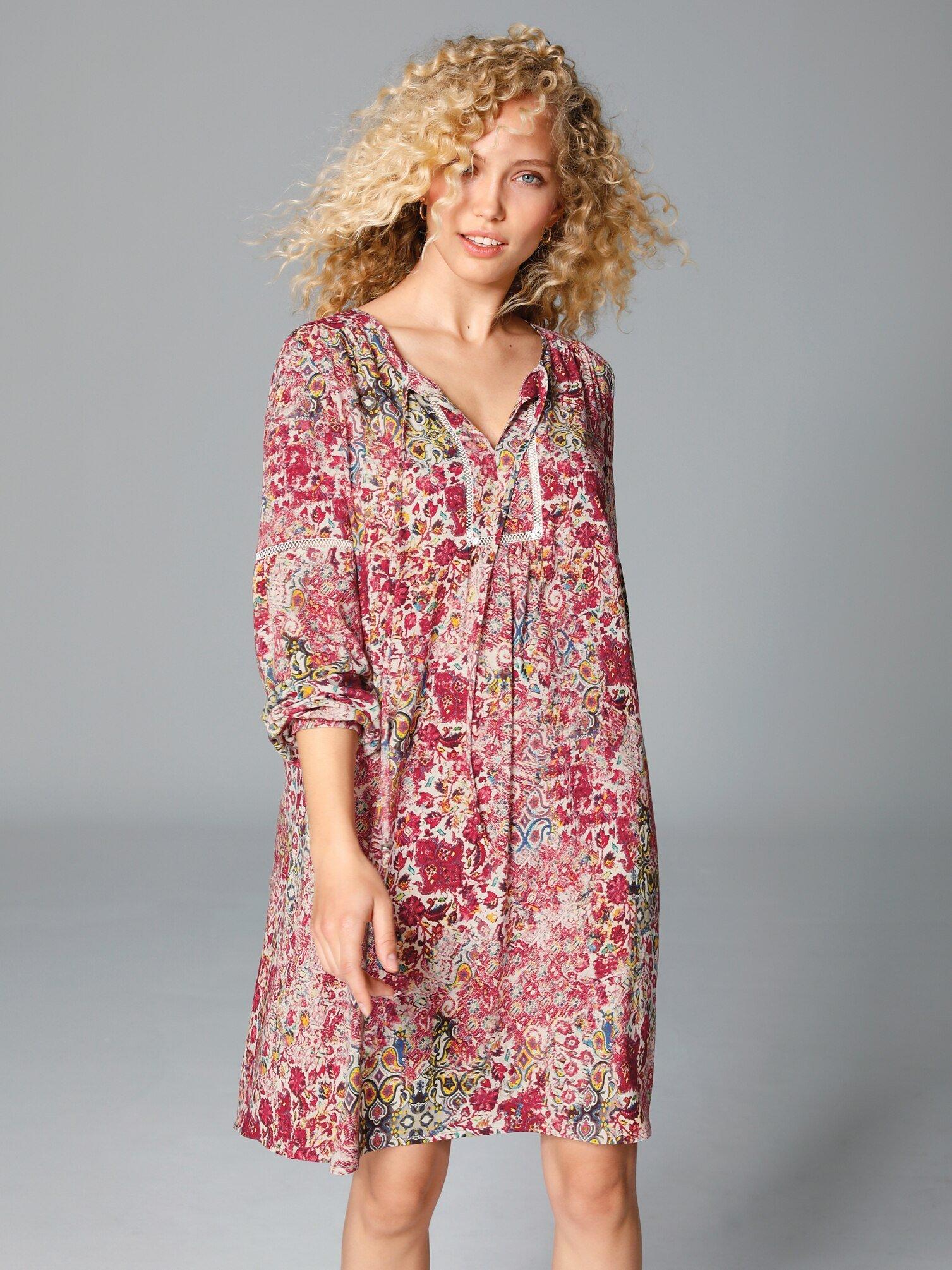 boho kleid pink