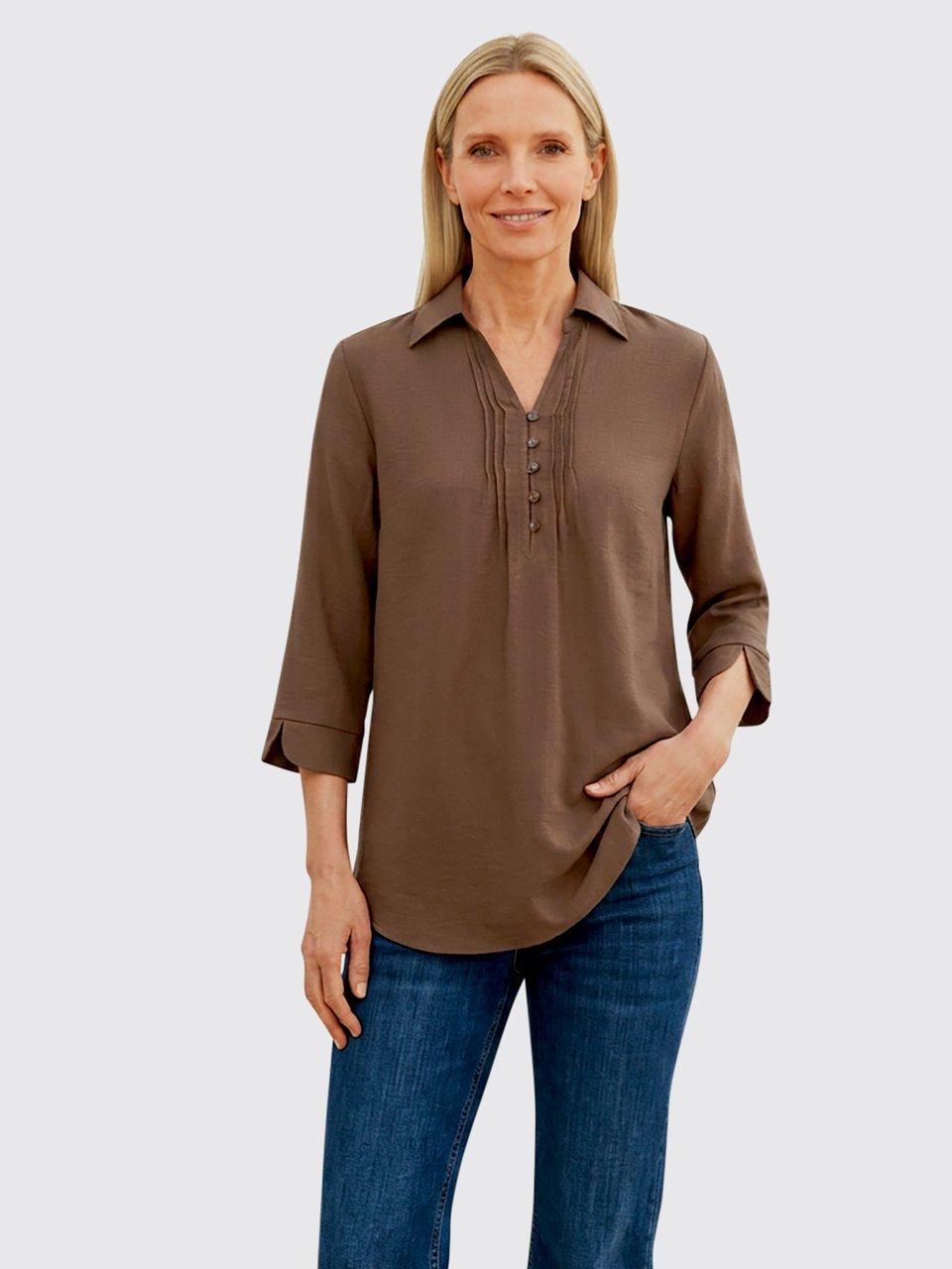 Peter Hahn - Long-Bluse mit Hemdkragen