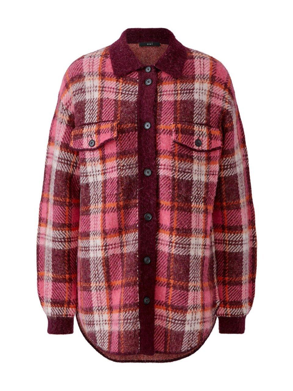 Long-Strickjacke oui rot
