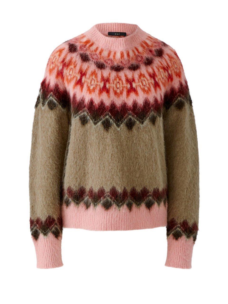 Rundhals-Pullover oui beige