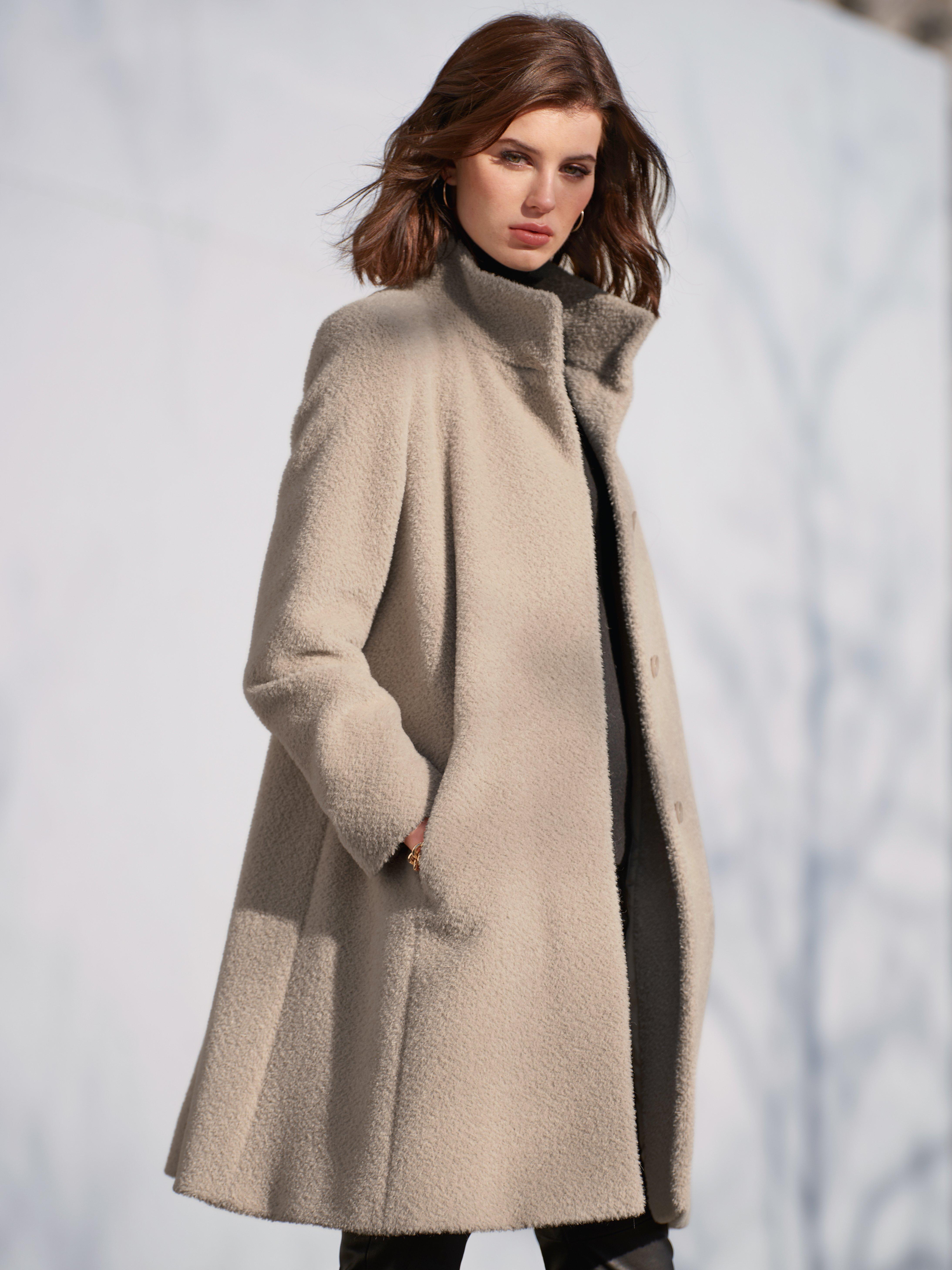 ERRE - Le manteau 3/4 en laine vierge et alpaga