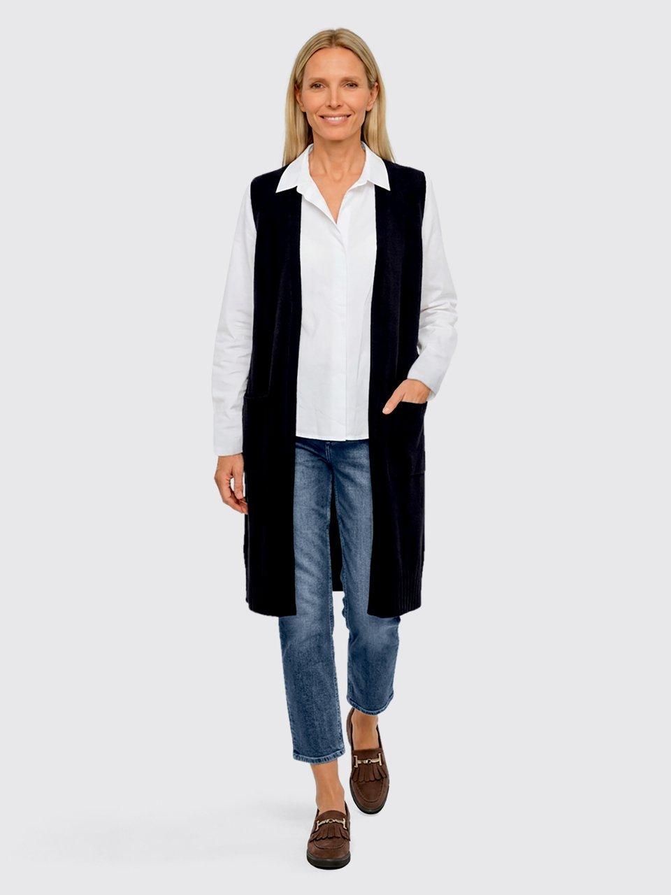 Peter Hahn - Lang mouwloos vest