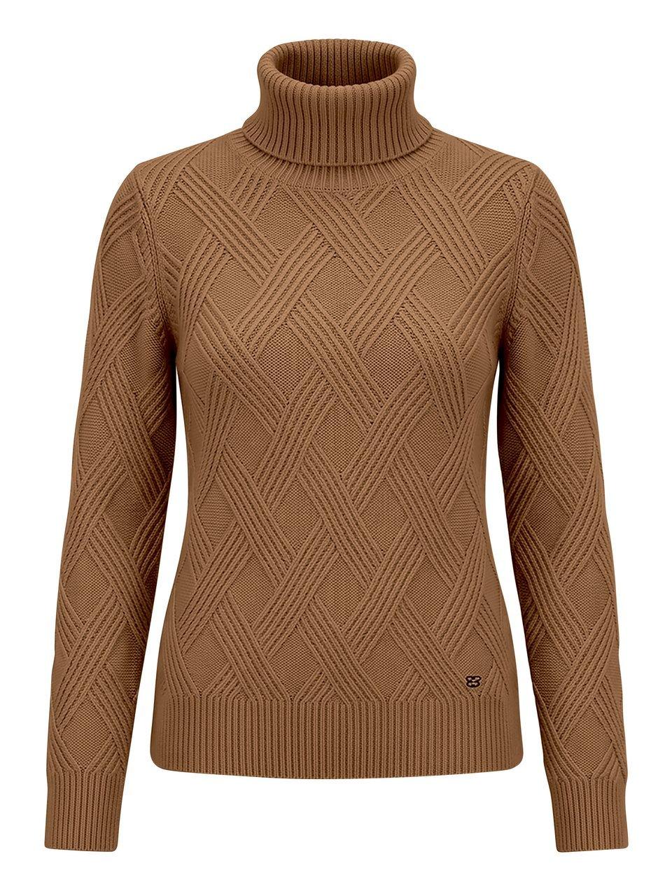 Rollkragen-Pullover Fadenmeister Berlin braun