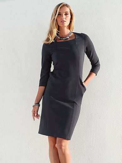 Peter Hahn - Jersey dress with 3/4-length sleeves - grey