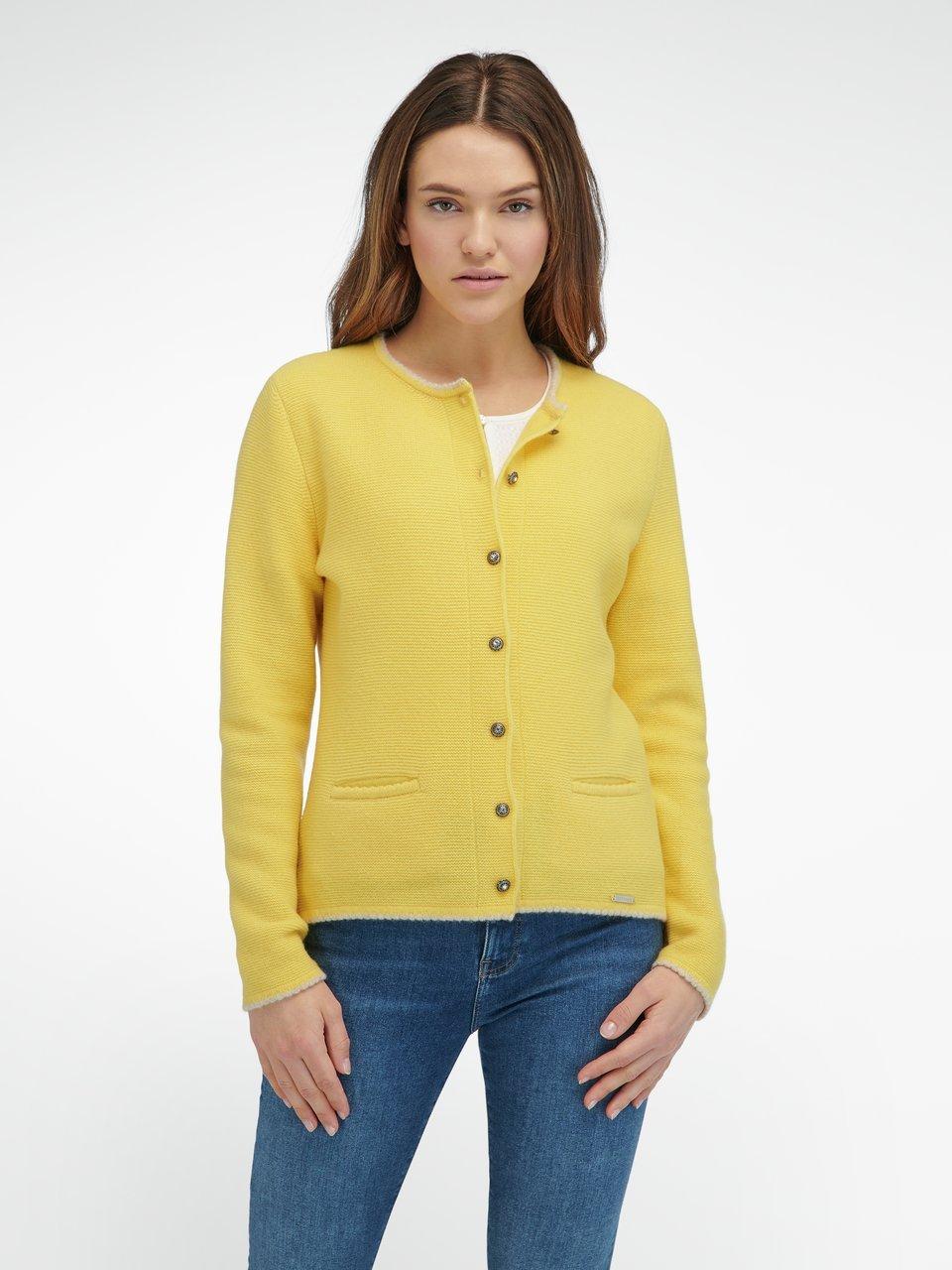 gilet laine jaune