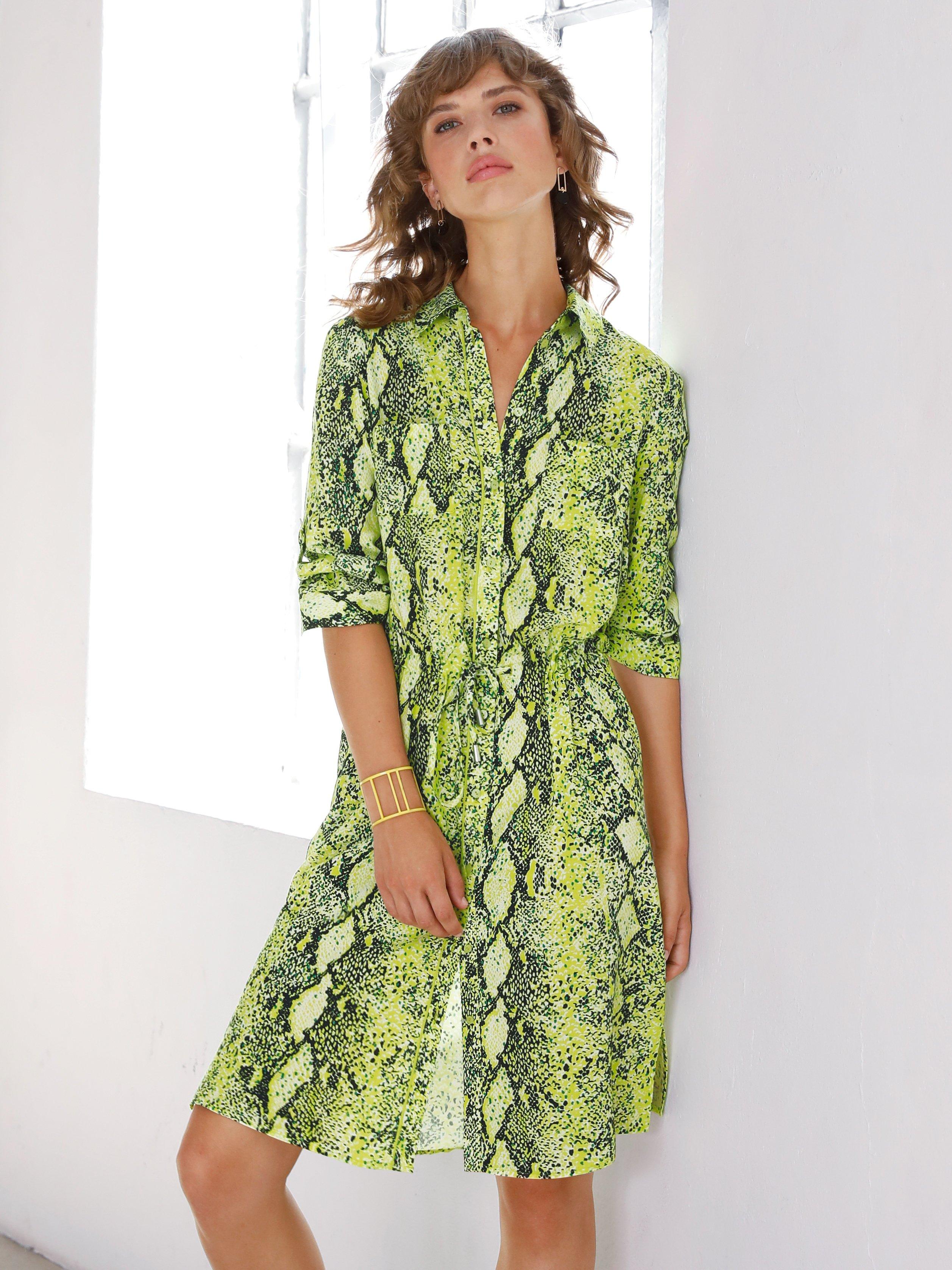 Looxent - Summer dress with 3/4-length sleeves - lime green/multicoloured