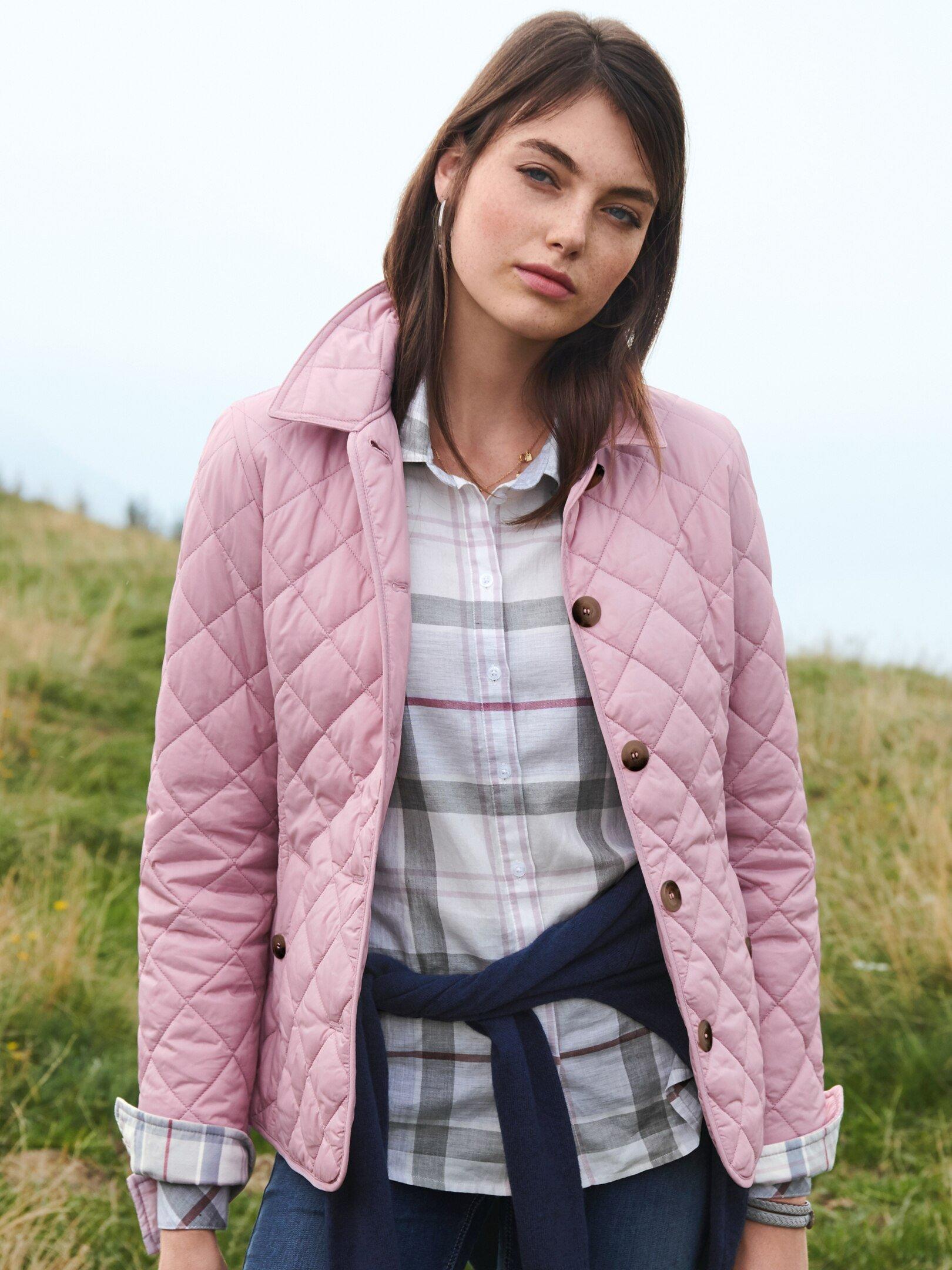 pink barbour collar