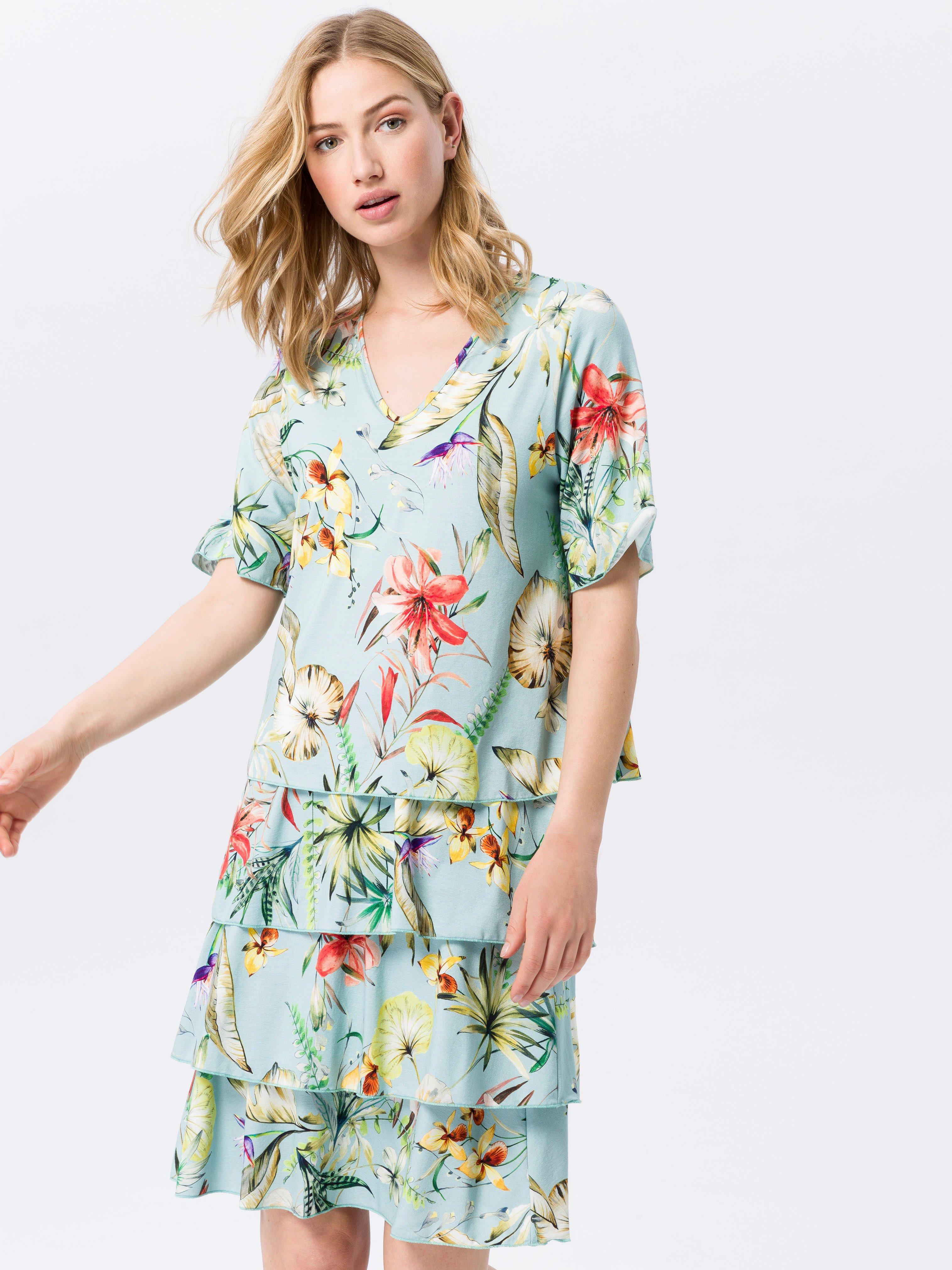 Peter Hahn - Jersey-Kleid mit V-Ausschnitt und 1/2-Arm