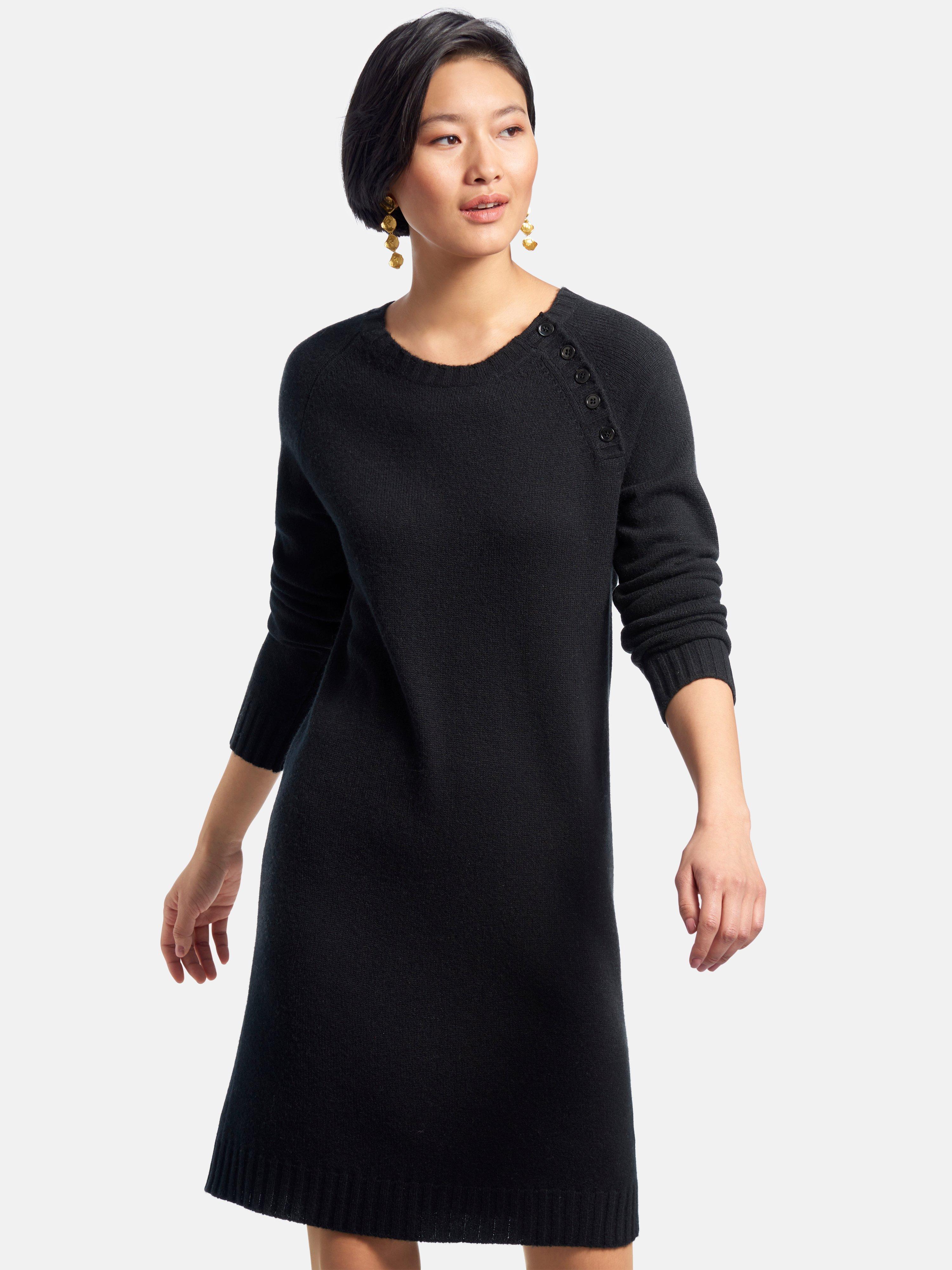 include - Gebreide jurk van 100% kasjmier met raglanmouwen
