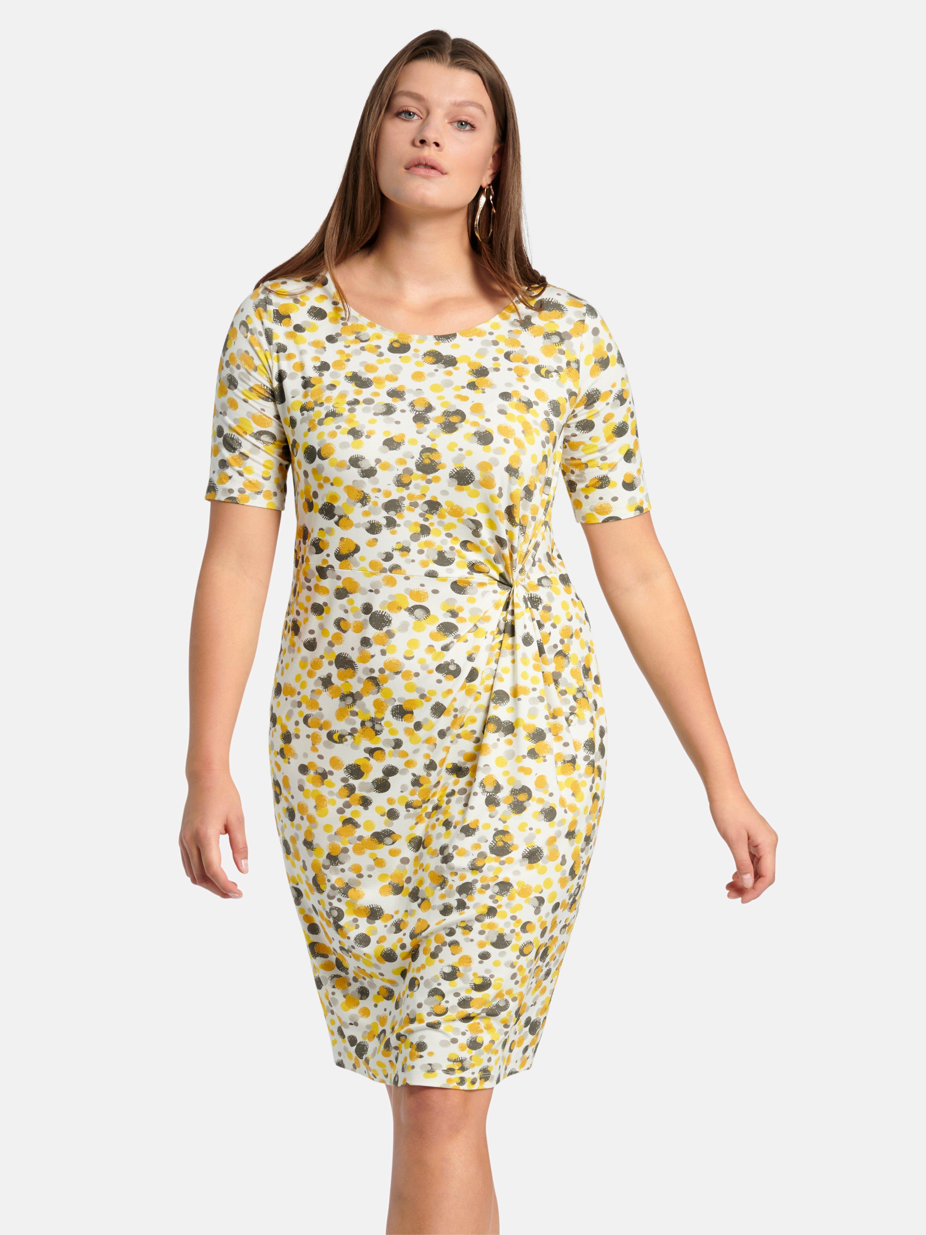 Anna Aura Jersey Kleid Mit 1 2 Arm Gelb Multicolor