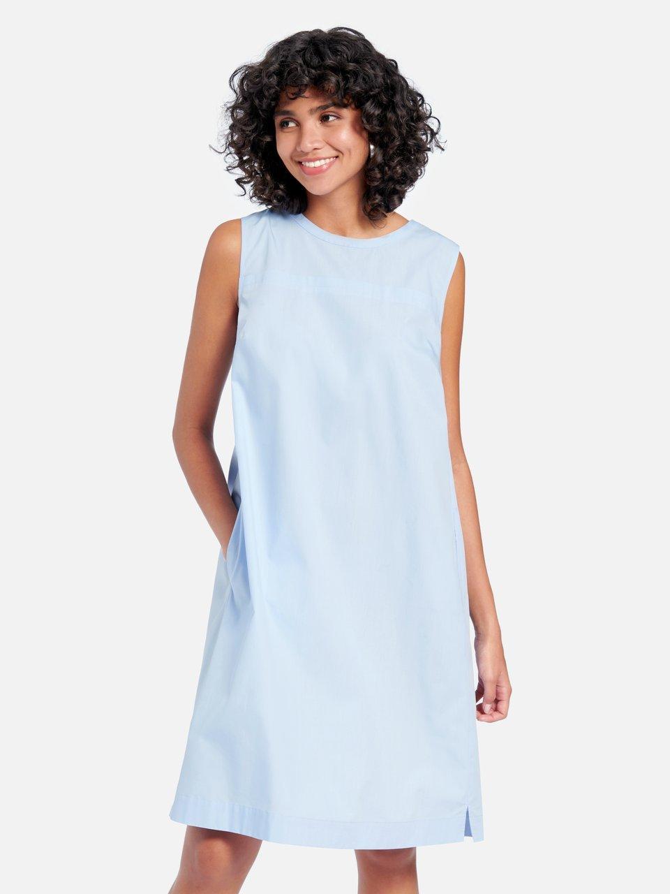 grammatik En skønne dag Det Peter Hahn - Ærmeløs kjole i 100% bomuld - Lys blå