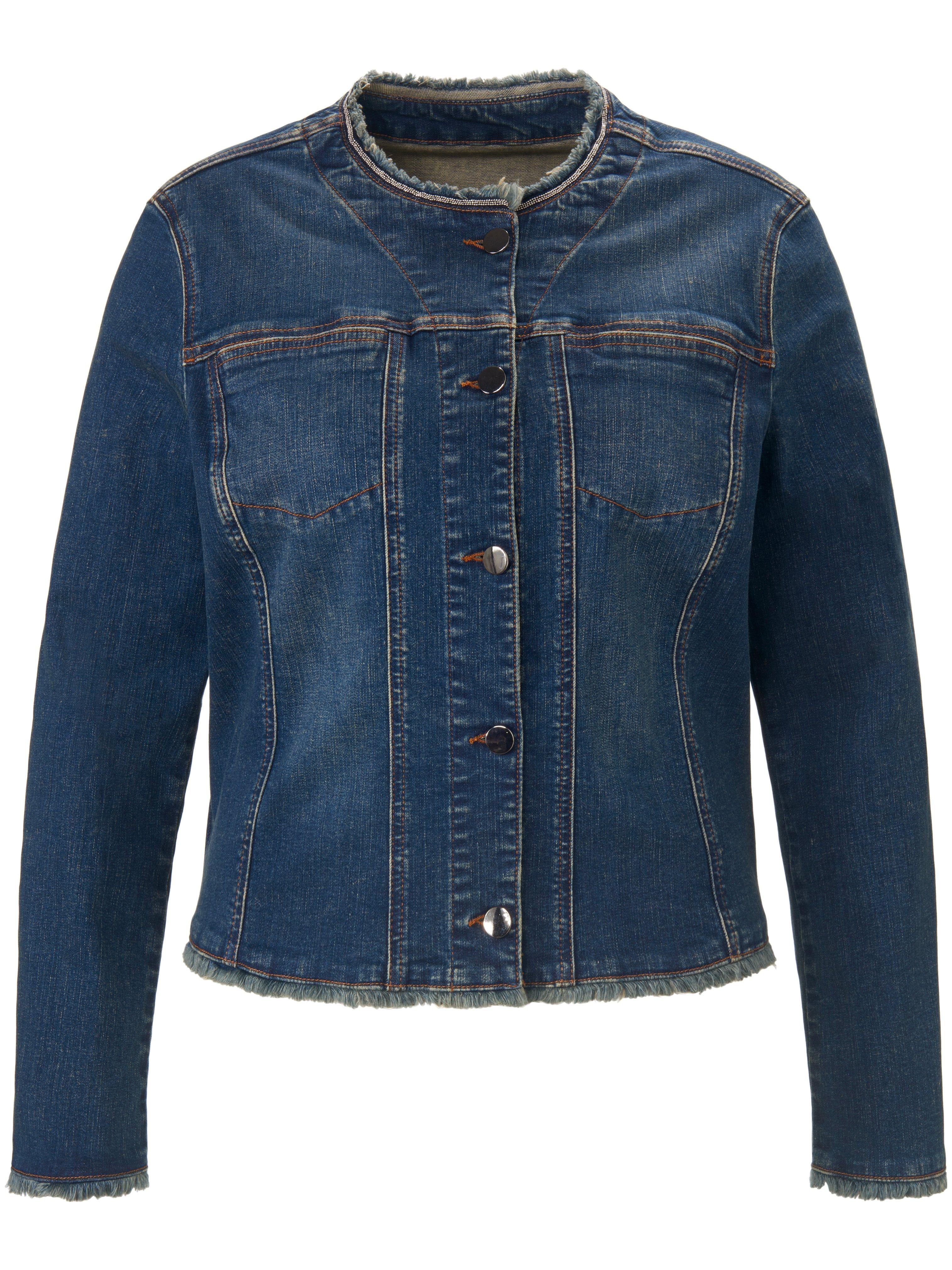 Jeansjack franje en metalen knopen Van Emilia Lay denim