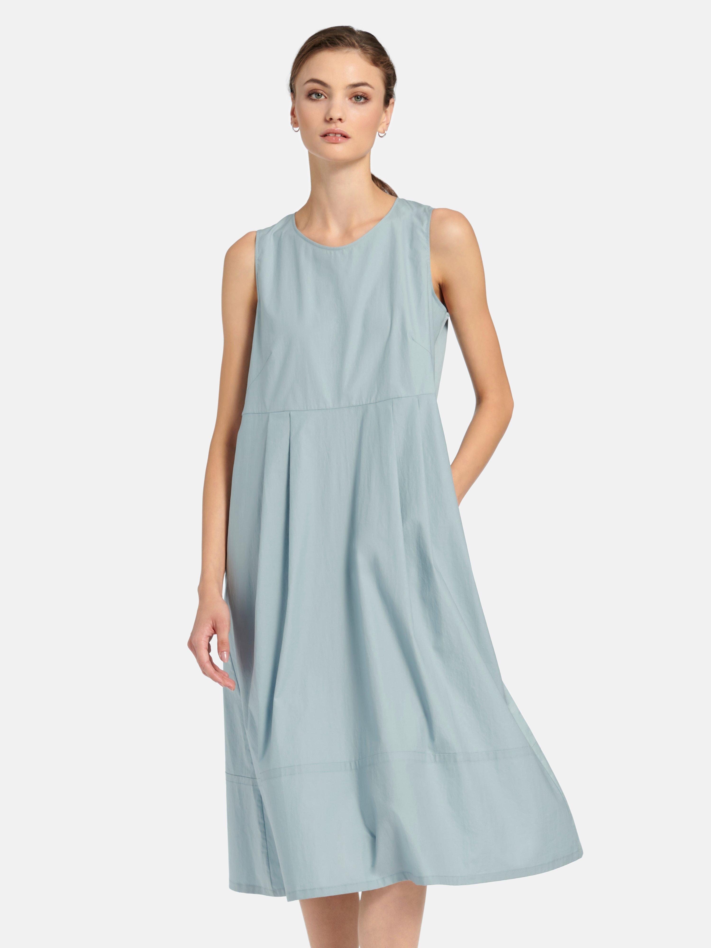 blue sleeveless summer dress