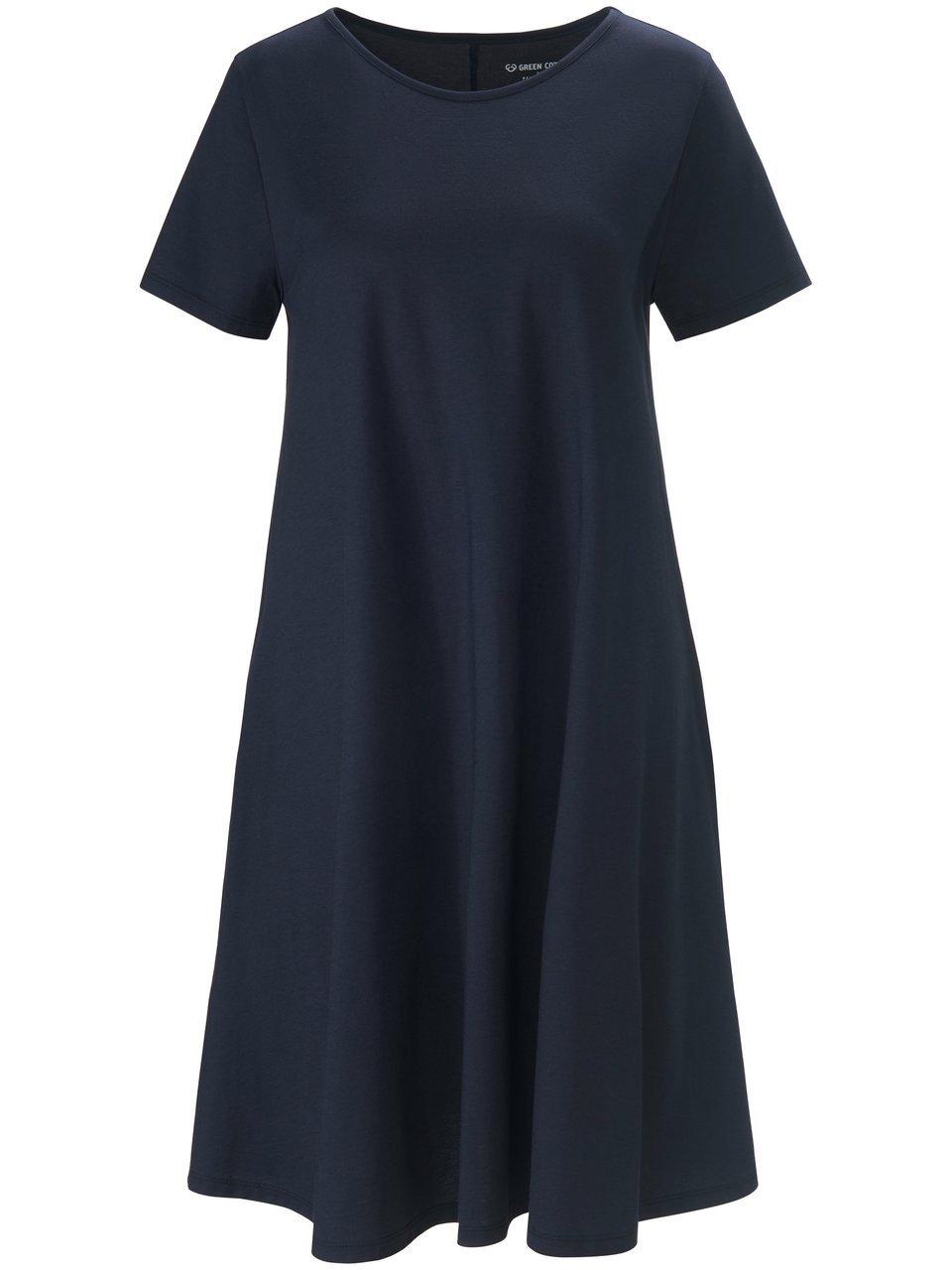 Jersey jurk 100% katoen korte mouwen Van Green Cotton blauw